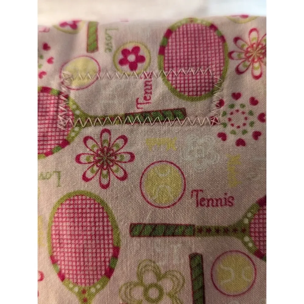 Tennis bag small pink Pattern Handmade For Essentials.Crossbody Strap 7.5x7.5x2